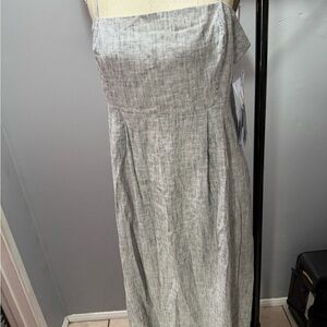 Forever 21 Gray Strapless Maxi Dress